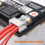 2Pcs Positive and Negative Car Battery Terminal Connectors for Automotive / Marine Battery Clamps