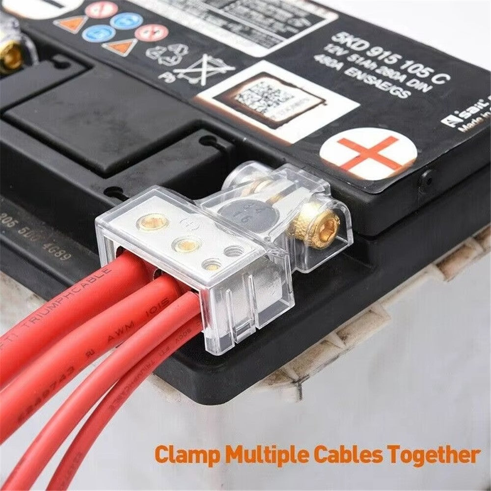2Pcs Positive and Negative Car Battery Terminal Connectors for Automotive / Marine Battery Clamps