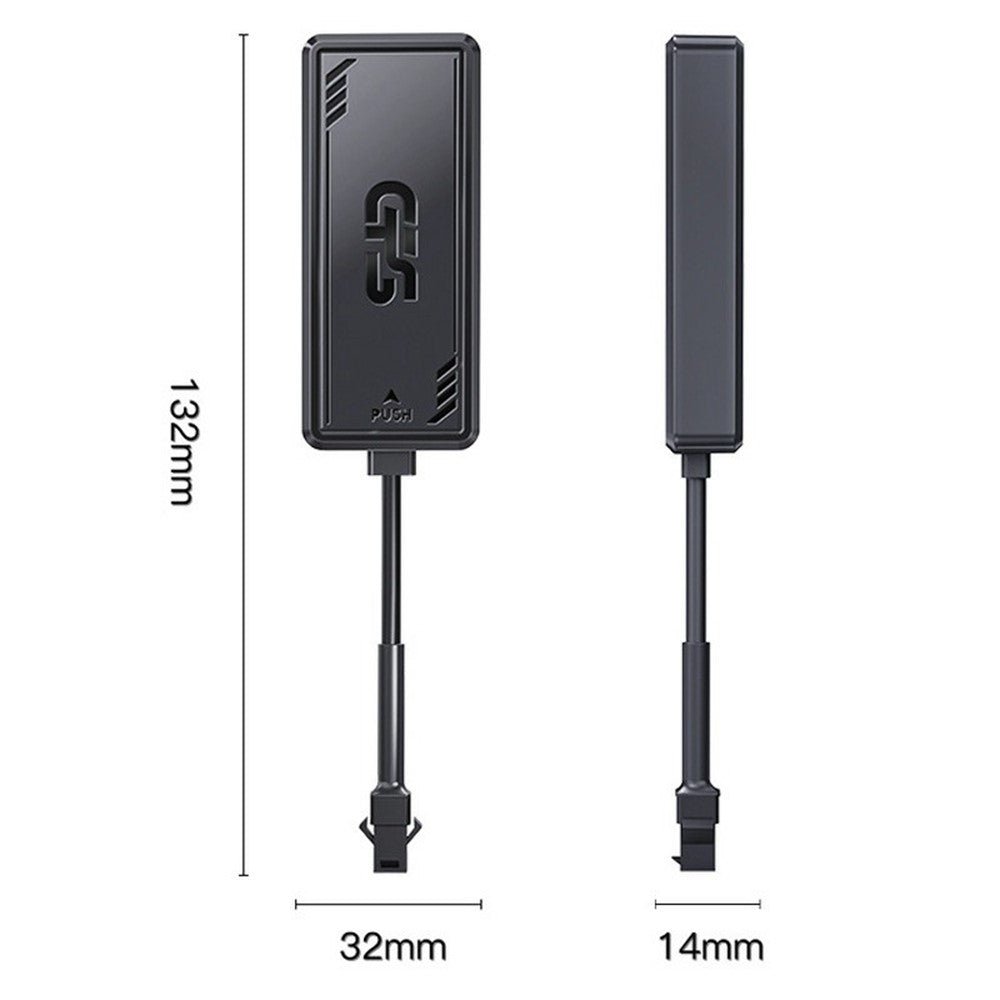 PG07 4G Tracker for Vehicle Motorcycle Car Locator No Charging Required, 2-Wire / without Relay