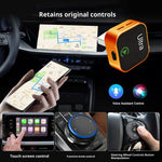 K15 2-i-1 Trådløs CarPlay Boks Android Auto USB Dongle med Adapter og Forlængerkabel