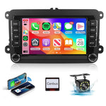 7 Inch Android 15 Car Stereo 4G+64G CarPlay Player Android GPS Navigation 12-LED Backup Camera Auto Player for Volkswagen Golf MK5  /  Polo Passat Jetta