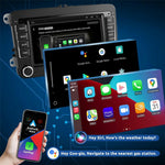 7 Inch Android 15 Car Stereo 4G+64G CarPlay Player Android GPS Navigation 12-LED Backup Camera Auto Player for Volkswagen Golf MK5  /  Polo Passat Jetta