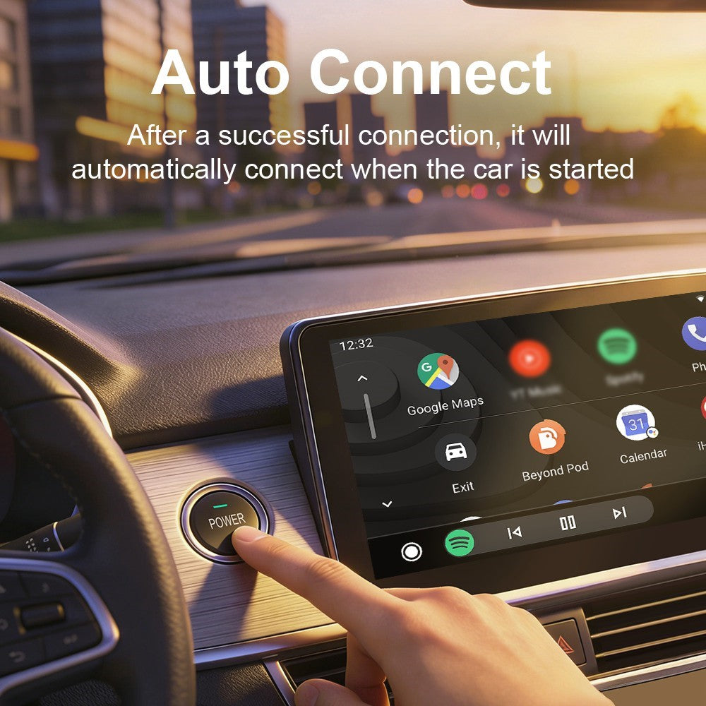 K6 Plus 4 in 1 Wireless CarPlay Adapter USB-A Plug and Play Car Receiver for Wired to Wireless Conversion