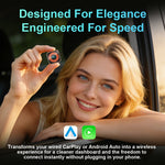 K6 Plus 4 in 1 Wireless CarPlay Adapter USB-A Plug and Play Car Receiver for Wired to Wireless Conversion