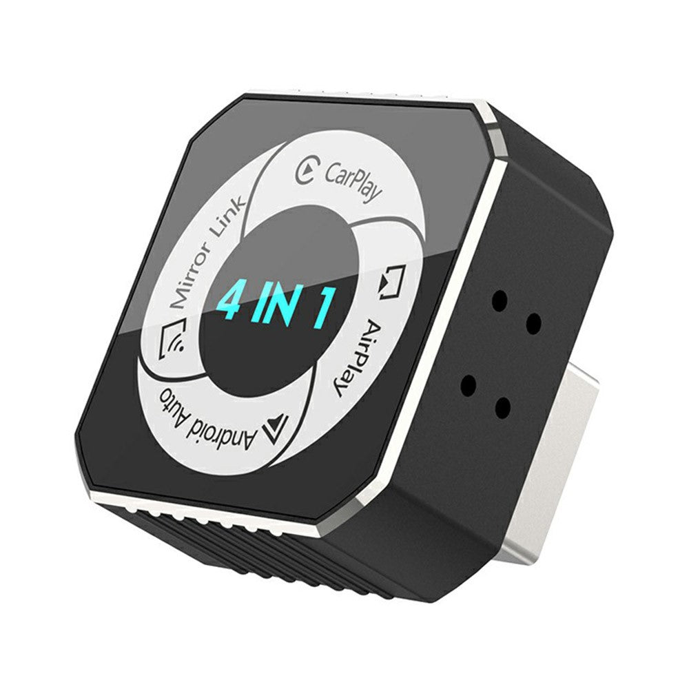 K6 Plus 4 in 1 Wireless CarPlay Adapter USB-A Plug and Play Car Receiver for Wired to Wireless Conversion