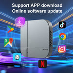 K712 2+16GB Wireless CarPlay Android Auto Adapter Bluetooth-compatible WiFi Smart Car Box for Original Factory Wired CarPlay Vehicles