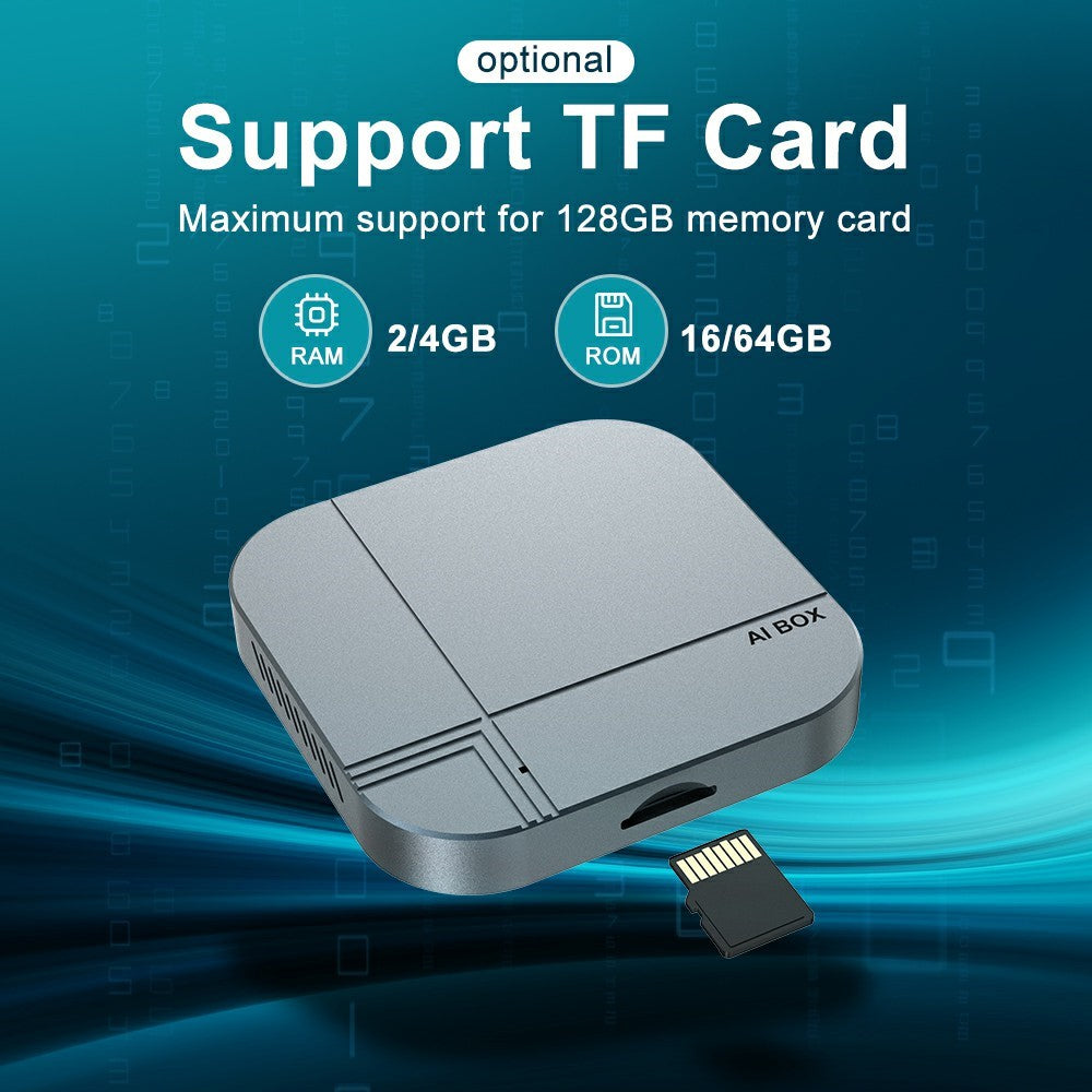 K712 2+16GB Wireless CarPlay Android Auto Adapter Bluetooth-compatible WiFi Smart Car Box for Original Factory Wired CarPlay Vehicles