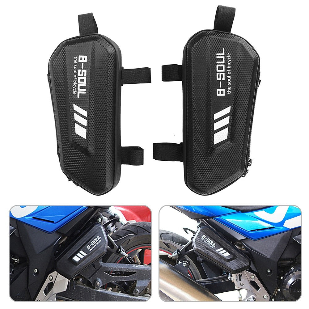 B-SOUL 2Pcs Left and Right Motorcycle Side Bag Waterproof Repair Tools Storage Hard Shell Bag, 2L
