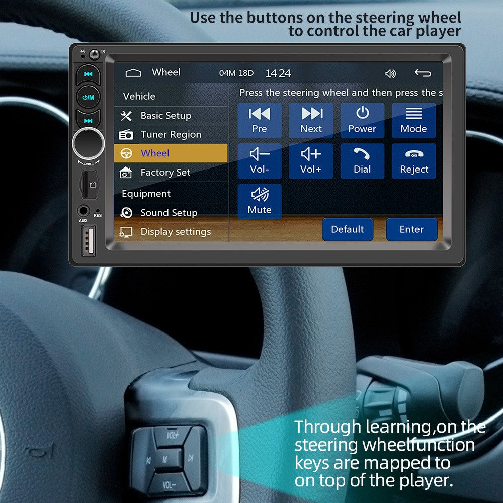 F710C Car Stereo Receiver 7'' Bluetooth-compatible Hands-Free Car Radio FM Receiver MP5 Car Player