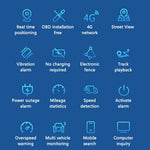 C08-SA GPS Tracker for Vehicles Car Locator Hidden Device 4G Plug & Play OBD Tracker