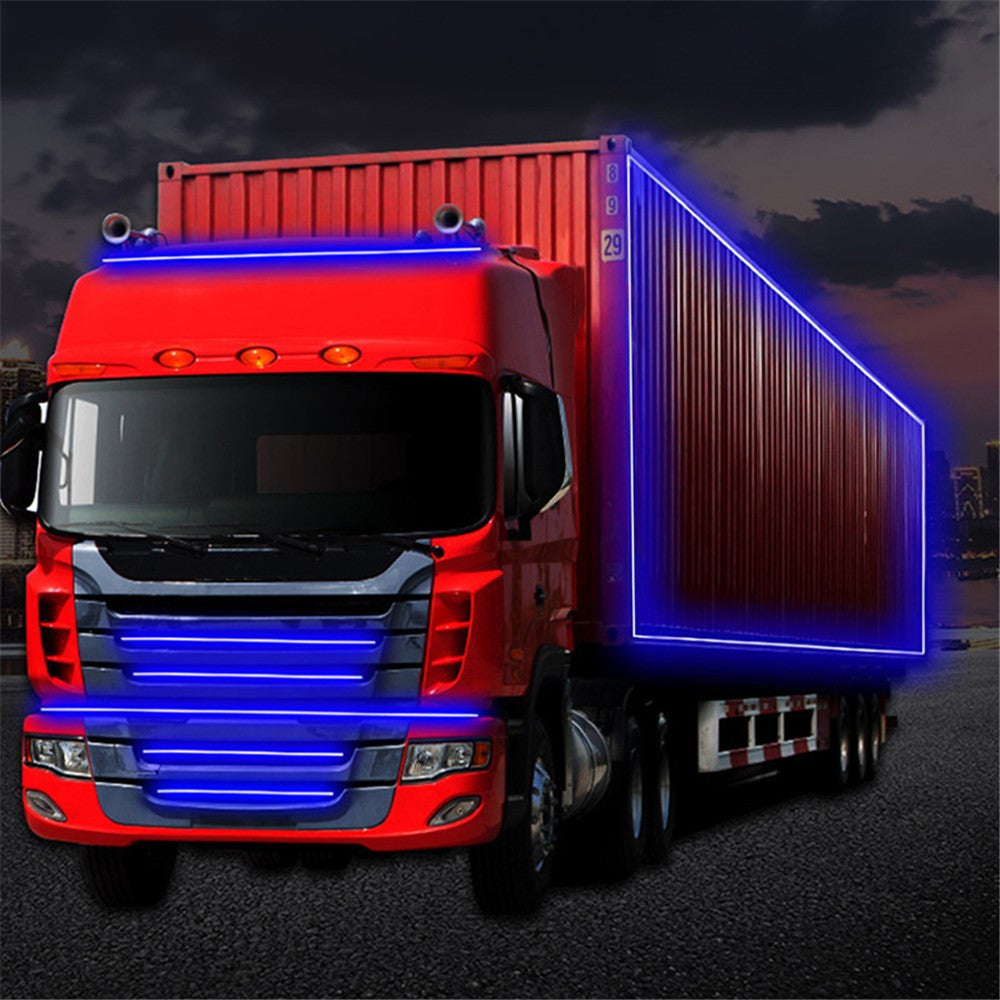 2.4m 24V Van DRL Running Lamp Truck Exterior Decoration LED Strip for Car RGB Ambient Light Bar