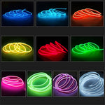 5m USB Car Interior EL Strip Light for Car Decoration Ambient Light Glowing Rope Lights with Driver