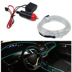 5m Cigarette Lighter EL Strip Light for Car Decoration Ambient Lights Glowing Rope Light with Driver