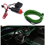 5m Cigarette Lighter EL Strip Light for Car Decoration Ambient Lights Glowing Rope Light with Driver