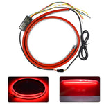 90 cm PVC högmonterad bilbromsljuslist bakruta dekorativ LED-lampa blinkande varningsljus