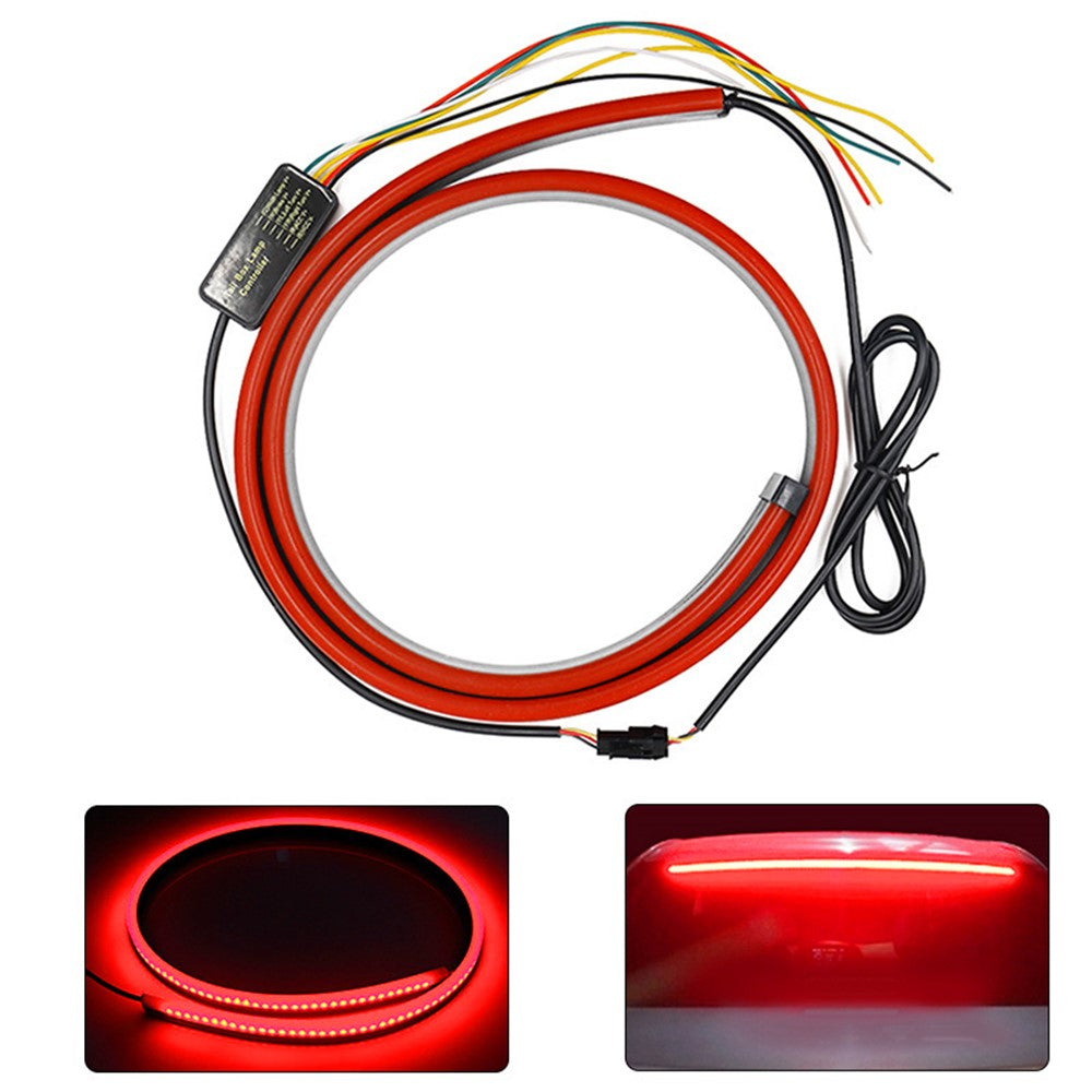 90 cm PVC högmonterad bilbromsljuslist bakruta dekorativ LED-lampa blinkande varningsljus