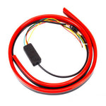 90 cm PVC högmonterad bilbromsljuslist bakruta dekorativ LED-lampa blinkande varningsljus