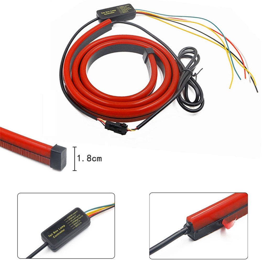 90 cm PVC högmonterad bilbromsljuslist bakruta dekorativ LED-lampa blinkande varningsljus