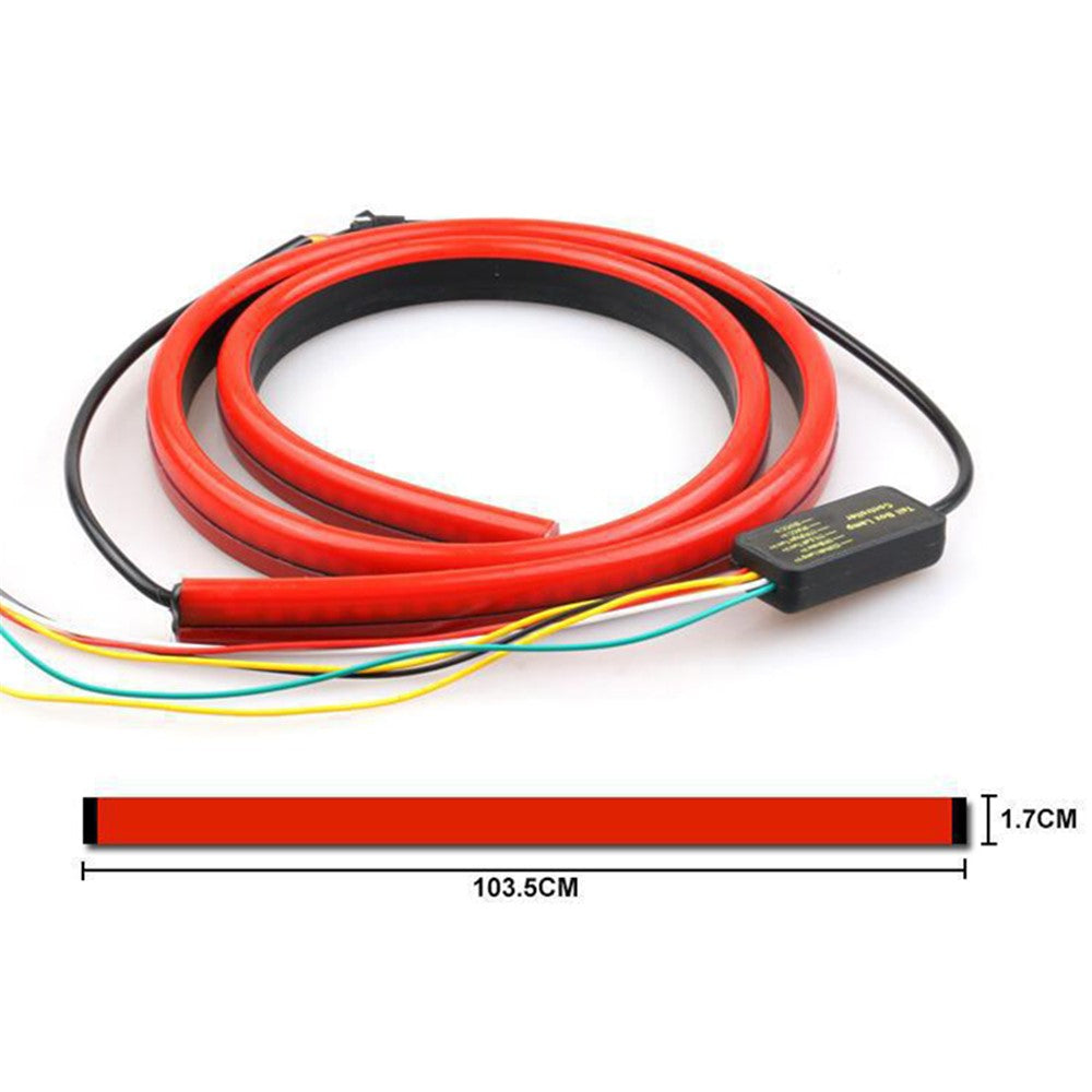 90 cm PVC högmonterad bilbromsljuslist bakruta dekorativ LED-lampa blinkande varningsljus