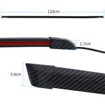 Kolfiber PVC Bil Bakspoiler Baklucka LED Ljusramp Kör Blinkers Broms Bakljusremsa