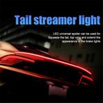 Kolfiber PVC Bil Bakspoiler Baklucka LED Ljusramp Kör Blinkers Broms Bakljusremsa