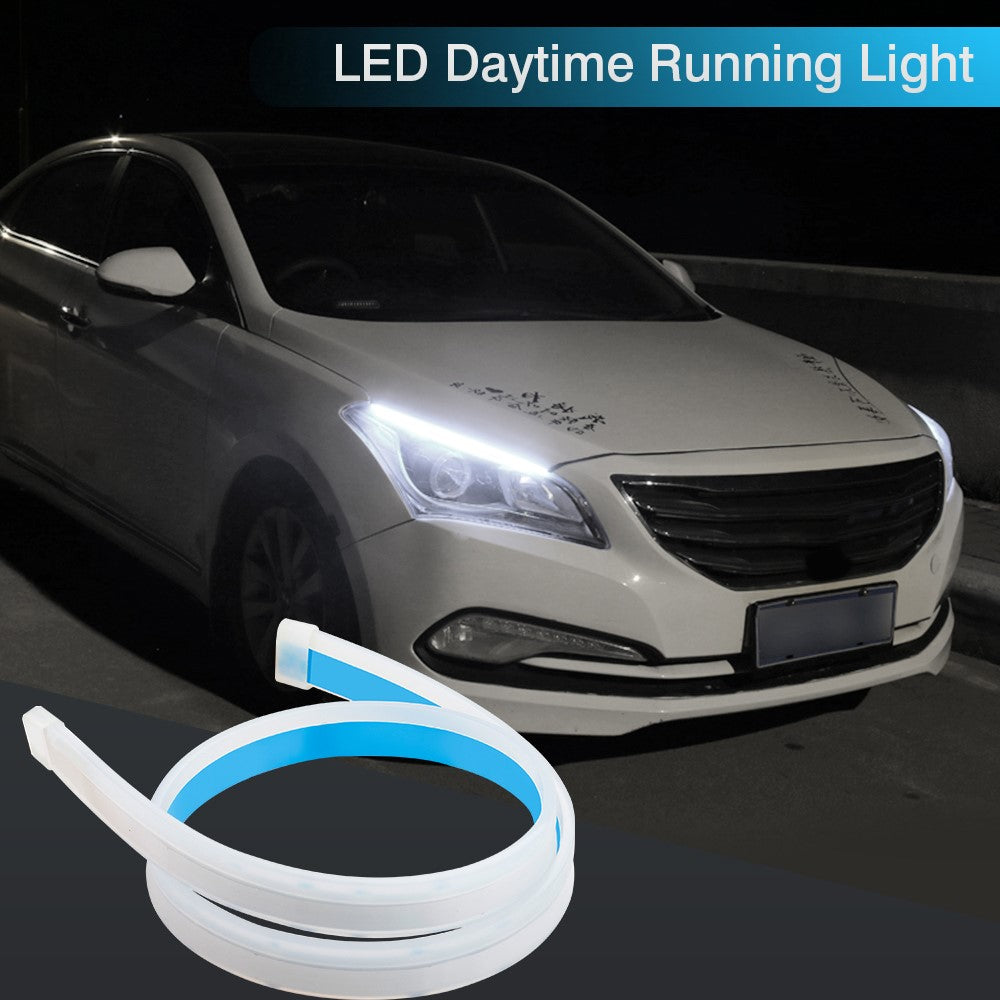 2Pcs 30cm Waterproof Car DRL Flexible LED Strip Daytime Running Light Turn Signal Light
