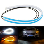 2Pcs 30cm Waterproof Car DRL Flexible LED Strip Daytime Running Light Turn Signal Light