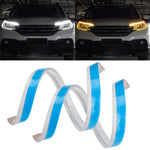 2Pcs 60cm Cuttable 12V Car DRL Flexible LED Strip Daytime Running Light Waterproof Turn Signal Light