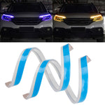 2Pcs 60cm Cuttable 12V Car DRL Flexible LED Strip Daytime Running Light Waterproof Turn Signal Light