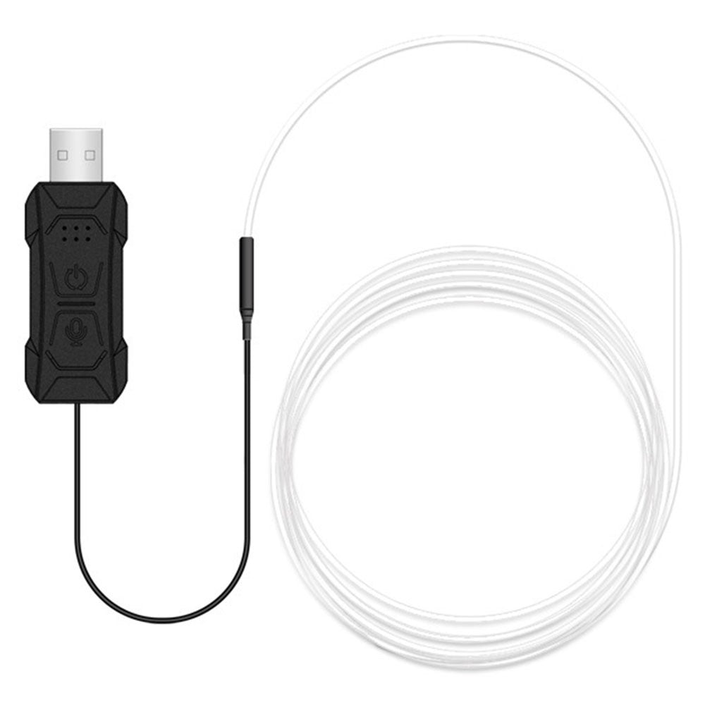 S5U 5m S-serien Multi-farve RGB LED Strip Light Fleksibel Optisk Fiber Bil Interiør USB Atmosfære Lampe