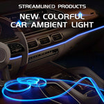 S5U 5m S-serien Multi-farve RGB LED Strip Light Fleksibel Optisk Fiber Bil Interiør USB Atmosfære Lampe