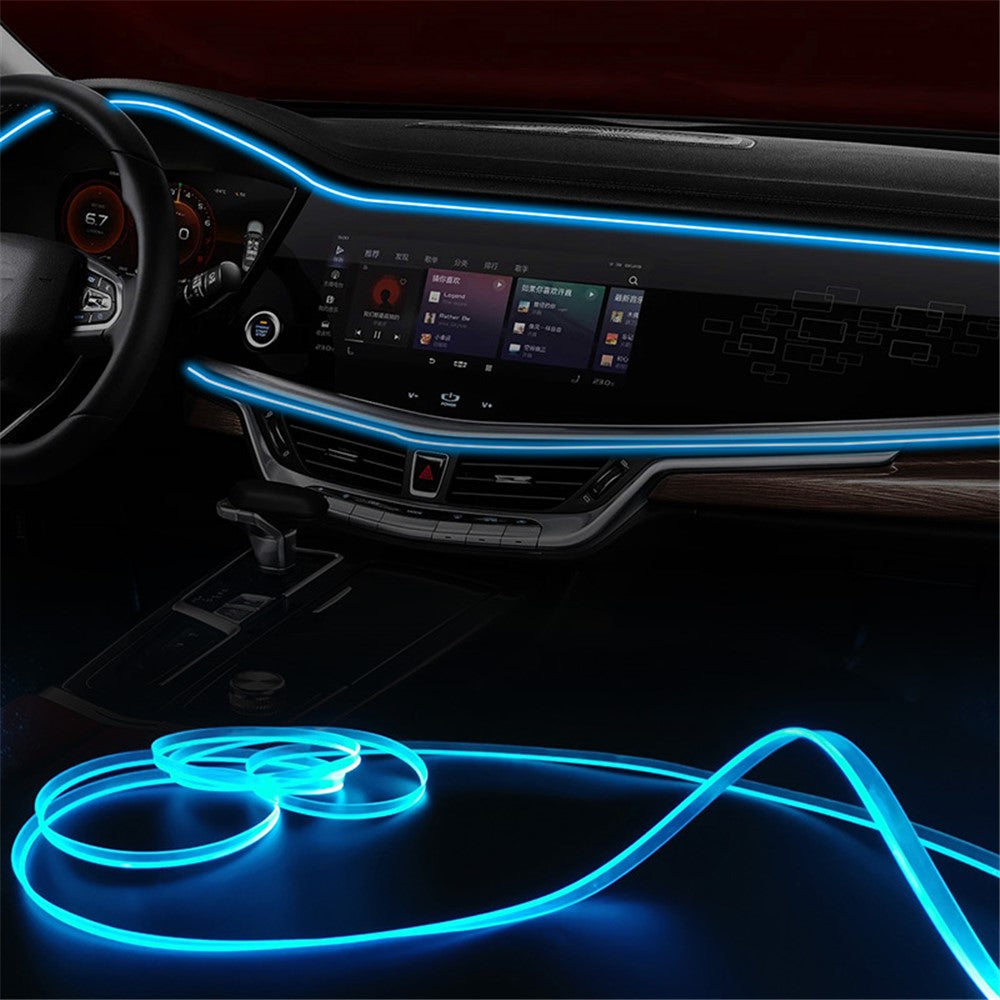 S5U 5m S-serien Multi-farve RGB LED Strip Light Fleksibel Optisk Fiber Bil Interiør USB Atmosfære Lampe