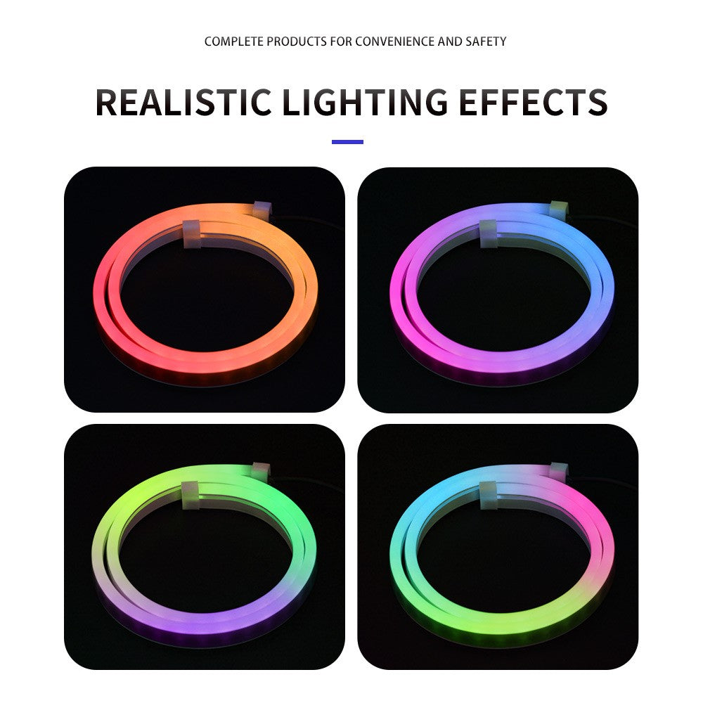 DR60 1-to-2 12V RF Car Driving Lights Bar APP Control LED Strip Lights Starter Scan Daytime Car Colorful Turn Signal
