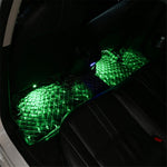 DX4U 4-LEDs USB Port Car Footwell Light Strip Sound-activated 8 Colors Atmosphere Light