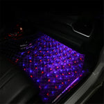 DX4U 4-LEDs USB Port Car Footwell Light Strip Sound-activated 8 Colors Atmosphere Light