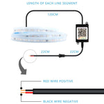 JG02 120cm Car LED Hood Light Strip Phantom Car Exterior Decorative Glow Lights Daytime Running Light Strip
