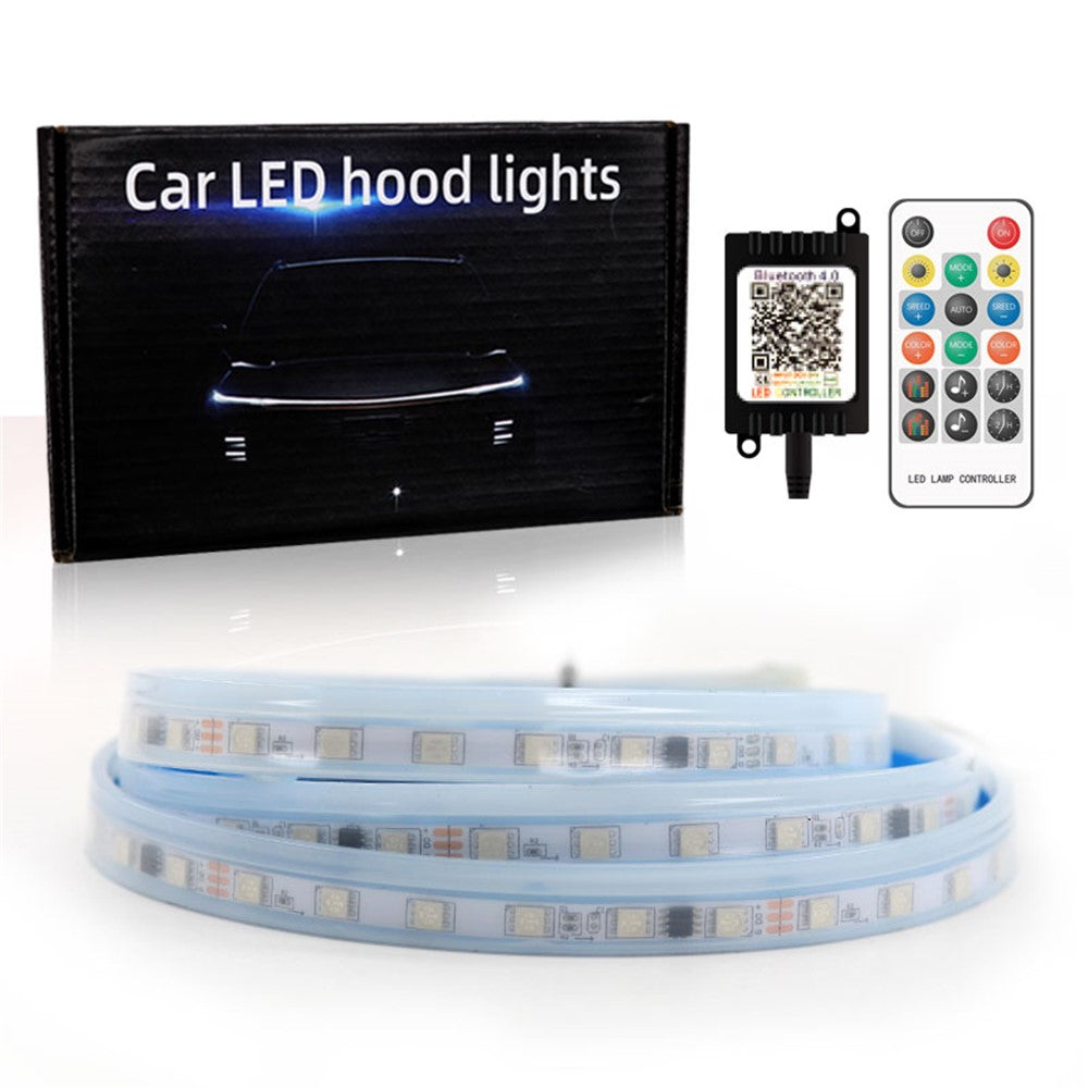 JG02 150cm Car LED Hood Light Strip Waterproof Daytime Running Light 12V Phantom Dynamic Decorative Atmosphere Lamp