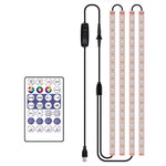 N2U-72 4Pcs Car 72LED Underglow Light Multi-color Bluetooth-compatible APP Control USB Car Decorative Lamp Underbody LED Strip Lights