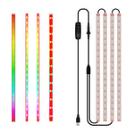 N2U-72 4Pcs Car 72LED Underglow Light Multi-color Bluetooth-compatible APP Control USB Car Decorative Lamp Underbody LED Strip Lights
