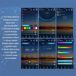 N2U-72 4Pcs Car 72LED Underglow Light Multi-color Bluetooth-compatible APP Control USB Car Decorative Lamp Underbody LED Strip Lights