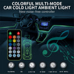 IS13U 3m Car Fiber Optic Neon Wire Strip Light USB Ambient Lamp with Remote Control for Center Console