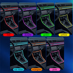 IS13U 3m Car Fiber Optic Neon Wire Strip Light USB Ambient Lamp with Remote Control for Center Console