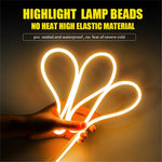 1.5m Car Hood PVC Silicone Waterproof DRL Light Strip Super Bright Flexible Decorative Light