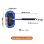 1297 3-in-1 Car Windshield Cleaning Wash Tool Interior Auto Glass Wiper with Extendable Handle Window Cleaner Brush