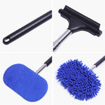 1297 3-in-1 Car Windshield Cleaning Wash Tool Interior Auto Glass Wiper with Extendable Handle Window Cleaner Brush