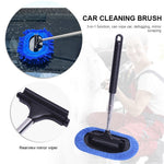 1297 3-in-1 Car Windshield Cleaning Wash Tool Interior Auto Glass Wiper with Extendable Handle Window Cleaner Brush