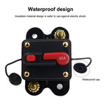 60A DC 12-48V Car Audio Stereo Circuit Breaker Automatic Reset Fuse Holder Automatic Circuit Breaker, Circuit Protector