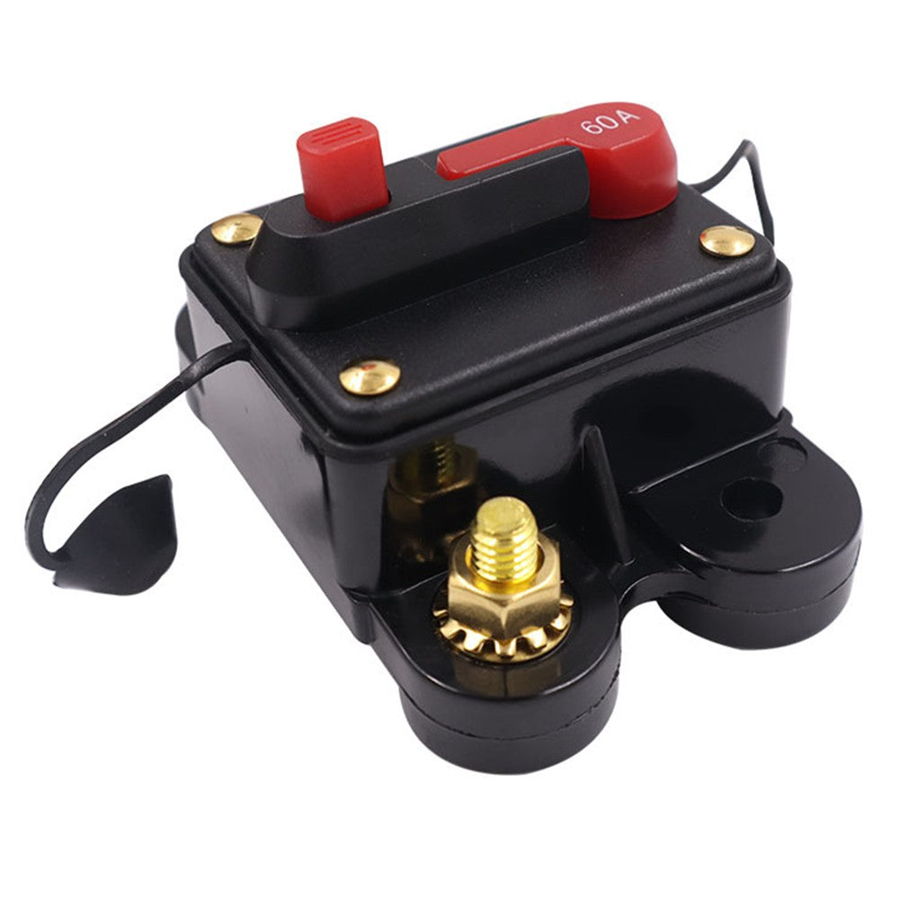 60A DC 12-48V Car Audio Stereo Circuit Breaker Automatic Reset Fuse Holder Automatic Circuit Breaker, Circuit Protector
