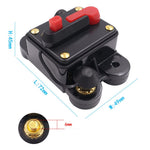 60A DC 12-48V Car Audio Stereo Circuit Breaker Automatic Reset Fuse Holder Automatic Circuit Breaker, Circuit Protector