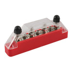 A7473 7-Way Power Distribution Block 4 x M6 Terminal Studs, 3 x M4 Terminal Screws Battery Bus Bar for Car Marine Boat